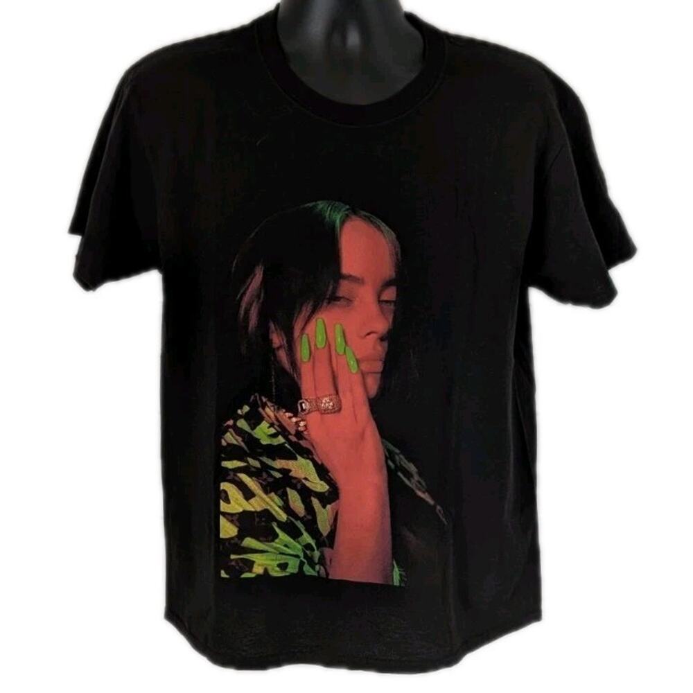 Billie Eilish World Tour Stay Home Concert Tour Shirt Black Men's Medium